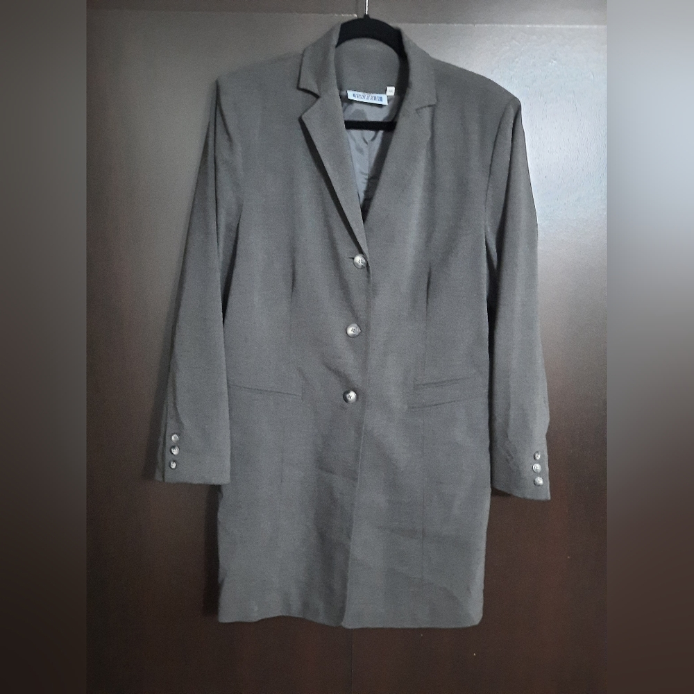 Vintage Dazzle Gray Long Length Blazer Jacket